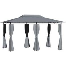 OutSunny Double Roof Gazebo - Grey 3x4 m