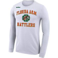 Lebron t shirt NIKE Men's x LeBron James White Florida A&M Rattlers Collection Legend Performance Long Sleeve T-shirt