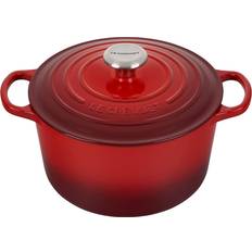 Le creuset 5l Le Creuset Cerise Signature Deep Cast Iron med lock 5 L 24 cm