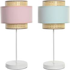 Red Table Lamps Dkd Home Decor Metal Green and Light Pink Desk 220 V 50 W 26 x 26 x 55 cm Table Lamp