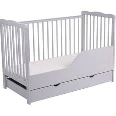 MCC Direct Brooklyn Baby Cot Crib Grey with Mattress 26x49.2"