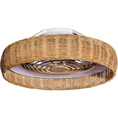 Beige Plafondventilatoren Mantra Iluminación LED Plafondventilator CCT Rotan