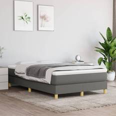 vidaXL Boxspringbett Dunkelgrau Bettrahmen