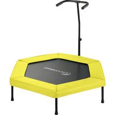 Training Equipment Upper Bounce Yellow 50" 127cm Hexagonal Mini Fitness Exercise Trampoline Trampette for Gym, Indoor Workout, Cardio, Weight Loss