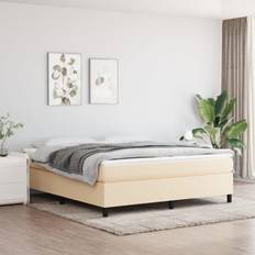 vidaXL Boxspringbett Creme Creme Bettrahmen