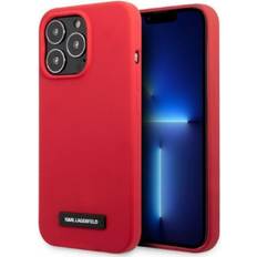 Karl Lagerfeld iPhone 13 Pro Hardcase Rød Silikoneplade