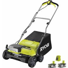 Grasverticuteermachines Ryobi RY18SFX35A-240 One 18V Brushless Accu Verticuteerder Set (2x 4.0Ah) 35cm