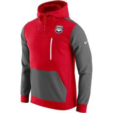 Embroidery Sweaters Nike Men's Georgia Bulldogs AV-15 2.0 Pullover Hoodie - Red