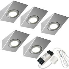 Furniture Lighting Loops 5x brushed nickel Surface Kitchen Driver Kit Bench Lighting