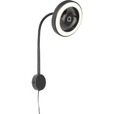 QAZQA Ventilatorer QAZQA Vægventilator sort inkl 2700K