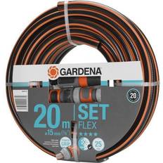 Rosa Bewässerung Gardena Batterie de tuyau Flex 20m + Lance