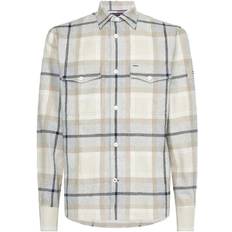 Tommy Hilfiger Multicolor Camisas Tommy Hilfiger Brushed Check Overshirt Light Grey Multi Male