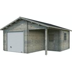 Gråa Garage Palmako Roger 21,9+5,2 m2 with sectional (Byggnadsarea )