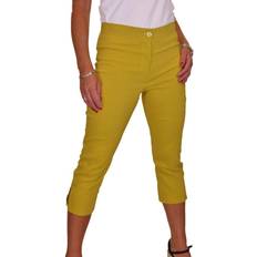 Yellow Tights Slim Cropped Stretch Trousers