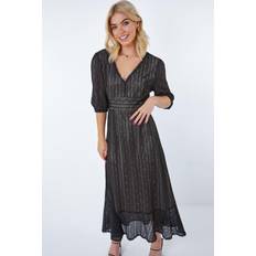 Dusk Stretch Lace Frill Hem Dress