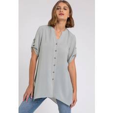 Roman Hanky Hem Soft Check Blouse