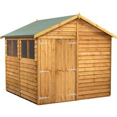 Outbuildings power Sheds 8 8ft Double Door Overlap Dip Treated Shed (Building Area )