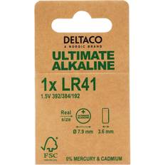 LR41 Batterier & Laddbart Deltaco Ultimate Alkaline 1.5V LR41 1-pack