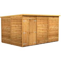 power Sheds 12 8ft Double Door Pent Overlap Dip Treated (Building Area )