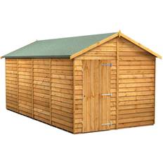 power Sheds 16 8ft Overlap Dip Treated Windowless Shed (Building Area )