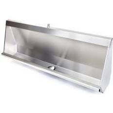 Urinaler Purus Urinalrende 1800mm afløb midt rustfri/syrefast slebet