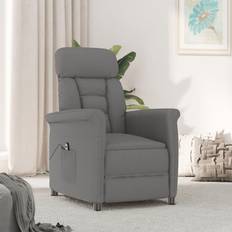 vidaXL Inclinable électrique Gris Foncé Similicuir Daim Fauteuil