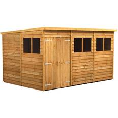 power Sheds 12 8ft Double Door Pent Overlap Dip (Building Area )