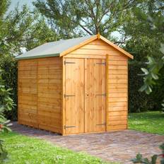 Outbuildings power Overlap Windowless Double Door Shed (Building Area )