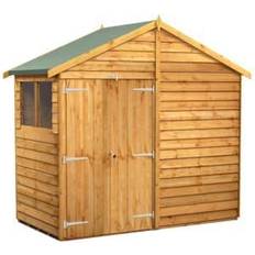 power Sheds 4 8ft Double Door Overlap Dip Treated Shed (Building Area )