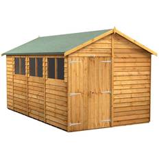 power Sheds 14 8ft Double Door Overlap Dip Treated Shed (Building Area )