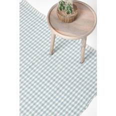 Carpets & Rugs Homescapes Gingham Check Rug Blue, White