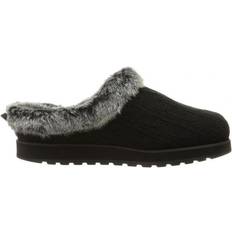 Skechers Slippers Skechers Keepsakes - Ice Angel Fluffy Trim Mule - Black