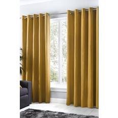 Fusion 100% Cotton Eyelet Lined Curtains