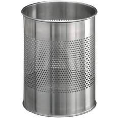 Silver Avfallshantering Durable Papperskorg Rund 15L Rostfritt Stål Silver
