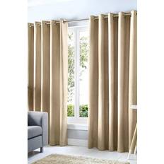 Fusion Sorbonne 100% Cotton Eyelet Lined Curtains