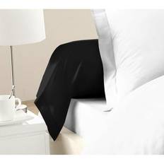 Housses de coussin Lot 2 Taies de Traversin 100% Coton 85x185 cm Noir Housse de coussin Noir