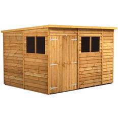 power Sheds 10 8ft Double Door Pent Overlap Dip Treated (Building Area )