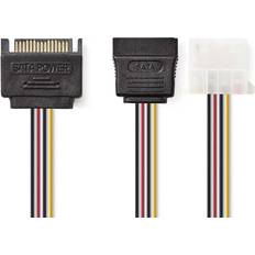 Sata strømkabel adapter Nedis strøm adapter 15-Pin han Molex hun 15-Pin hun