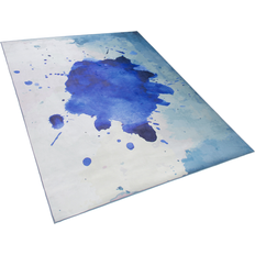 Carpets & Rugs Beliani Area Rug Abstract Paint Splatter Blue, Multicolour cm