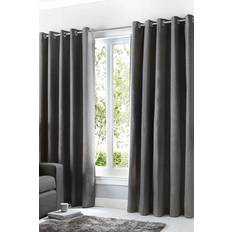 Fusion Sorbonne 100% Cotton Eyelet Lined Curtains