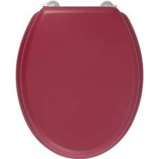 Gelco Abattant WC Dolce - Charnières Inox - Bois Moulé Rouge Cardinal