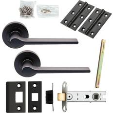 Window Hardware & Fittings Loops Door Handle & Latch Pack Straight Rounded Bar Screwless Rose