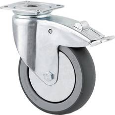 Tente Drejeligt hjul m/ bremse Ø75 mm maks. 75 kg