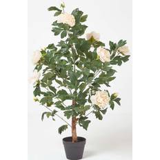 Black Artificial Plants Homescapes Peach Peony Tree Artificial Plant