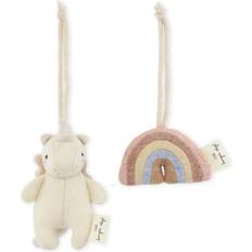 Konges Sløjd Vauvalelut Konges Sløjd 2-Pack Stroller Toys Rainbow/Unicorn Multi One Size Beige