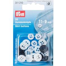 Knöpfe Prym Hemdenknöpfe Perlmutt Anthrazit 11mm 9mm 30 Stück