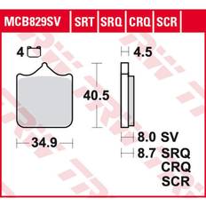 TRW Bremsbeläge Sinter Track MCB829SRT