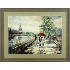 Premier Housewares Paris Light Brown Framed Art 92x72cm