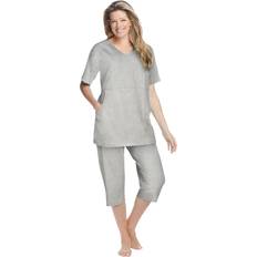 Women's Plus Size Capri Lounge Set