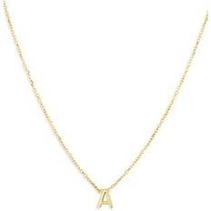 Moon & Meadow Initial Pendant Necklace - Gold